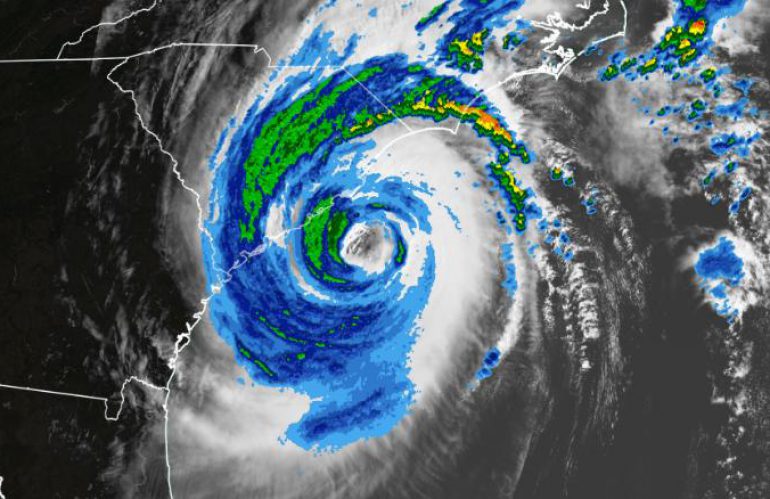 satellite view hurricane dorian