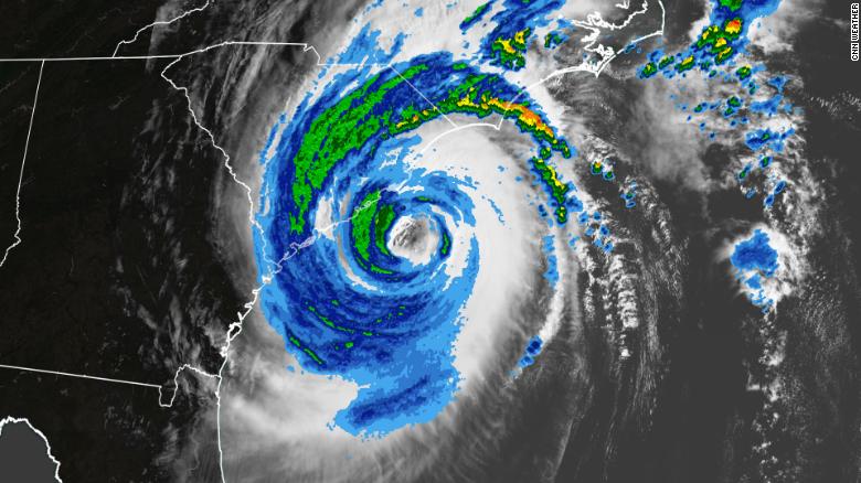 satellite view hurricane dorian